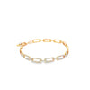 Brazalete en oro amarillo de 14K con 0.98 ct de diamantes