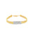 Brazalete en oro amarillo de 14K con 0.32 ct en diamantes