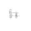 Aretes en oro blanco de 14K con diamantes ovalados de 0.74 ct