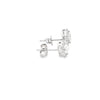 Aretes en oro blanco de 14K con diamantes ovalados de 0.74 ct