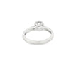Anillo solitario en oro blanco de 14K con diamante ovalado de 0.50 ct