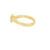 Anillo solitario en oro amarillo de 14K con diamante ovalado de 0.50 ct