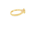 Anillo solitario en oro amarillo de 14K con diamante ovalado de 0.50 ct