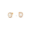 Aretes en oro amarillo de 14K con diamantes ovalados de 0.90 ct