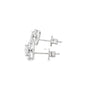 Aretes en oro blanco de 14K con diamantes ovalados de 0.90 ct