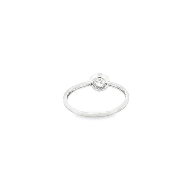 Anillo solitario en oro blanco de 14K con diamante entre 0.20 y 0.37 ct
