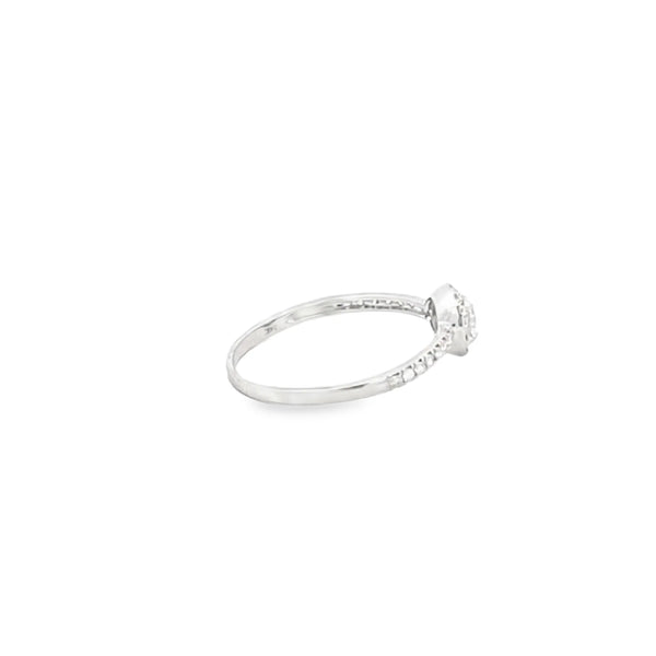 Anillo solitario en oro blanco de 14K con diamante entre 0.20 y 0.37 ct