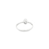 Anillo solitario en oro blanco de 14K con diamante en corte pera entre 0.27 y 0.43 ct