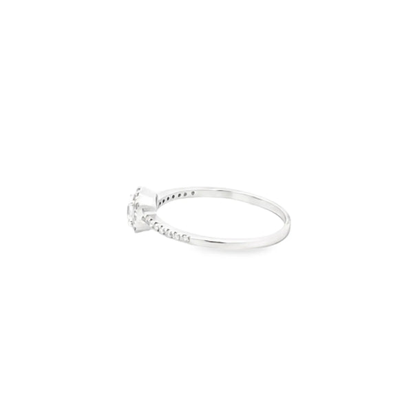 Anillo solitario en oro blanco de 14K con diamante entre 0.23 y 0.37 ct