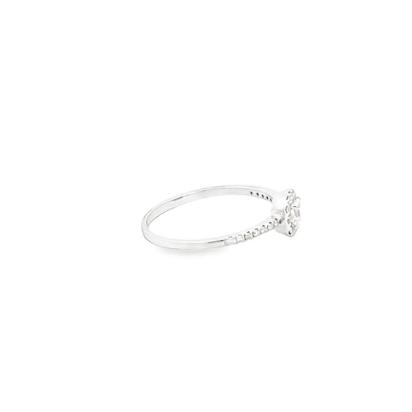 Anillo solitario en oro blanco de 14K con diamante entre 0.23 y 0.37 ct