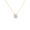 Dije con cadena en oro amarillo de 14K con 0.21 ct en diamante H VS1