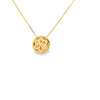 Dije con cadena en oro amarillo de 14K con 0.51 ct