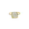 Anillo femenino en oro de 14K con diamante de 0.09 ct, estilo clásico