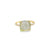 Anillo femenino en oro de 14K con diamante de 0.09 ct, estilo clásico