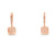 Aretes femeninos en oro de 14K con diamantes de 0.07 ct, brillo sutil