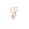 Aretes femeninos en oro de 14K con diamantes de 0.07 ct, brillo sutil