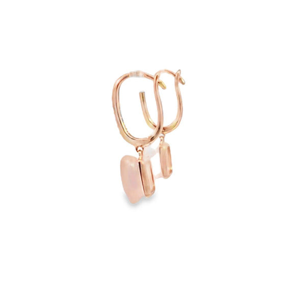 Aretes femeninos en oro de 14K con diamantes de 0.07 ct, brillo sutil