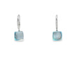 Aretes femeninos en oro blanco de 14K con diamantes de 0.07 ct, elegancia clásica