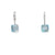 Aretes femeninos en oro blanco de 14K con diamantes de 0.07 ct, elegancia clásica
