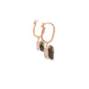 Aretes en oro de 14K con diamantes de 0.07 ct, diseño clásico