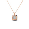 Dije en oro de 14K con diamante de 0.02 ct, estilo clásico