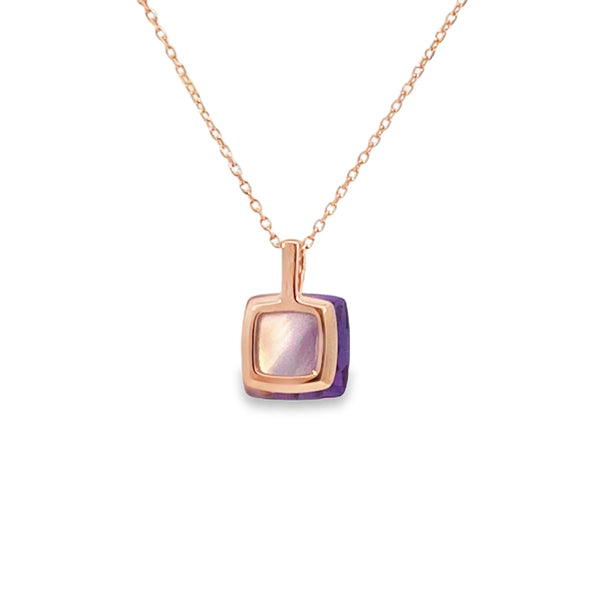 Dije en oro de 14K con diamante de 0.02 ct, diseño moderno
