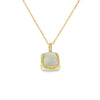 Dije con cadena en oro amarillo de 14K con diamante de 0.02 ct, estilo delicado