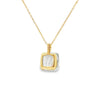 Dije con cadena en oro amarillo de 14K con diamante de 0.02 ct, estilo delicado