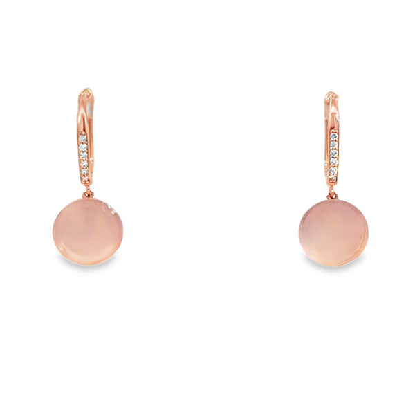 Aretes de oro de 14K con diamantes de 0.07 ct, elegancia discreta