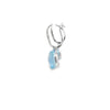 Aretes de oro blanco de 14K con diamantes de 0.07 ct, diseño delicado