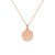 Dije en oro de 14K con diamante de 0.02 ct, diseño delicado