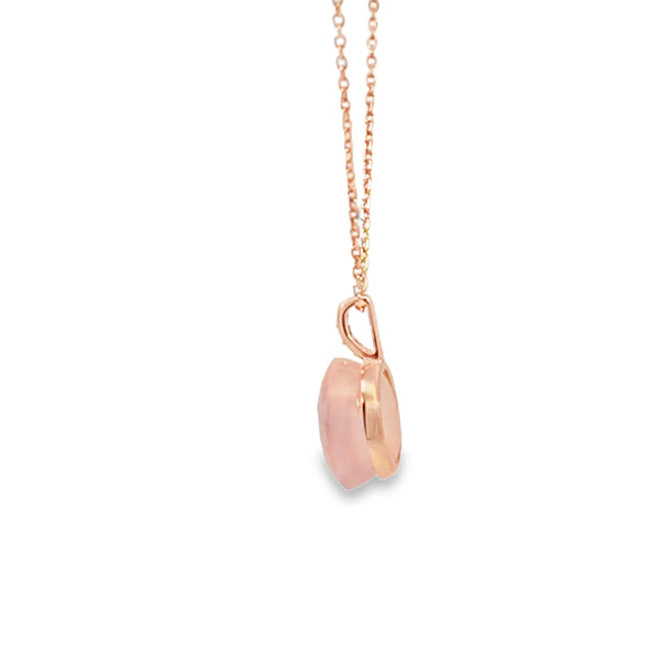 Dije en oro de 14K con diamante de 0.02 ct, diseño delicado