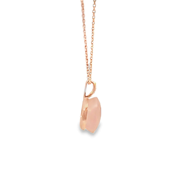Dije en oro de 14K con diamante de 0.02 ct, diseño delicado
