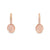 Aretes en oro de 14K con diamantes de 0.10 ct, diseño sofisticado