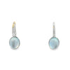 Aretes en oro blanco de 14K con diamantes de 0.10 ct, estilo sofisticado