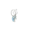 Aretes en oro blanco de 14K con diamantes de 0.10 ct, estilo sofisticado