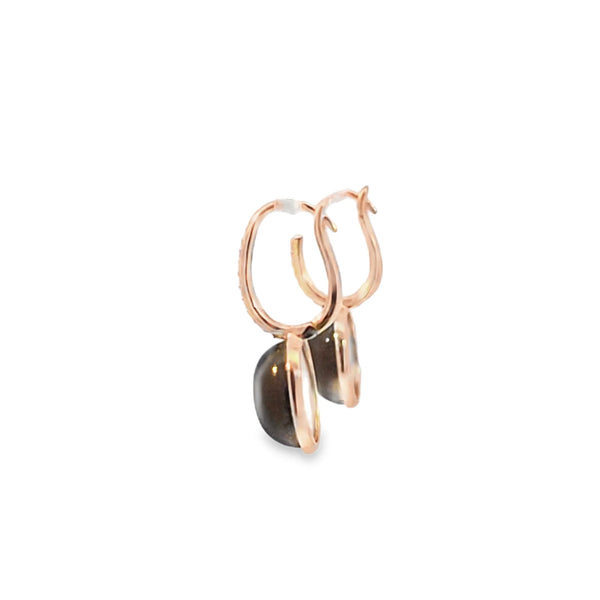 Aretes femeninos en oro de 14K con diamantes de 0.10 ct, elegancia clásica
