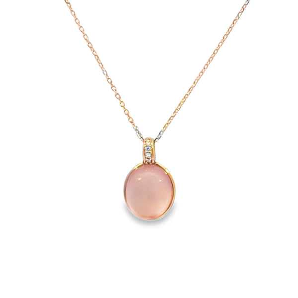 Dije de oro de 14K con diamante de 0.02 ct, elegancia sutil