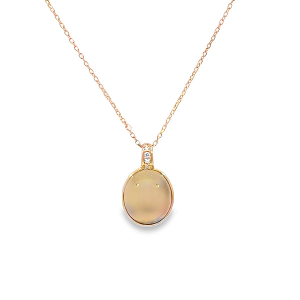 Dije en oro de 14K con diamante de 0.03 ct, elegancia discreta