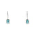 Aretes en oro blanco de 14K con diamantes de 0.04 ct, estilo moderno