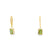 Aretes femeninos en oro amarillo de 14K con diamantes de 0.04 ct, estilo clásico