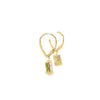 Aretes femeninos en oro amarillo de 14K con diamantes de 0.04 ct, estilo clásico