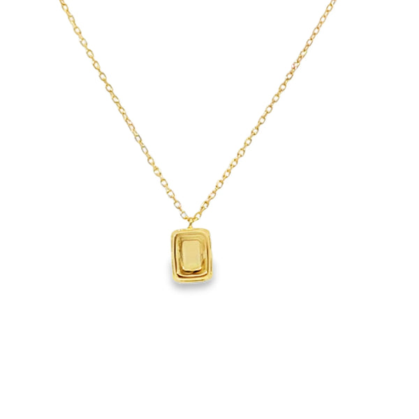 Dije de oro amarillo de 14K con diamante de 0.02 ct, elegancia sutil
