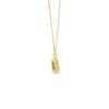 Dije con cadena en oro amarillo de 14K con diamante de 0.02 ct, estilo clásico
