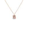Dije en oro de 14K con diamante de 0.02 ct, estilo refinado