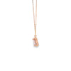 Dije en oro de 14K con diamante de 0.02 ct, estilo refinado