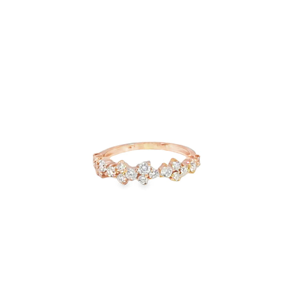 Anillo femenino en oro de 18K con diamante de 0.60 ct, estilo luminoso