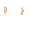 Aretes de oro de 14K con diamante de 0.13 ct y cuarzo ahumado, estilo místico