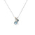 Dije en oro blanco de 14K con diamante de 0.05 ct, diseño encantador