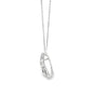 Dije en oro blanco de 14K con diamante de 0.05 ct, diseño encantador